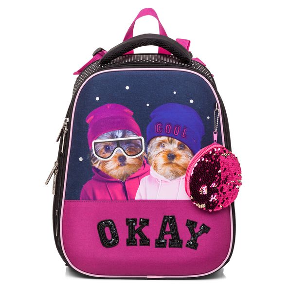 Рюкзак Hatber ERGONOMIC -Happy- 37X29X17 СМ EVA материал светоотраж. 2 отделения на молнии , 